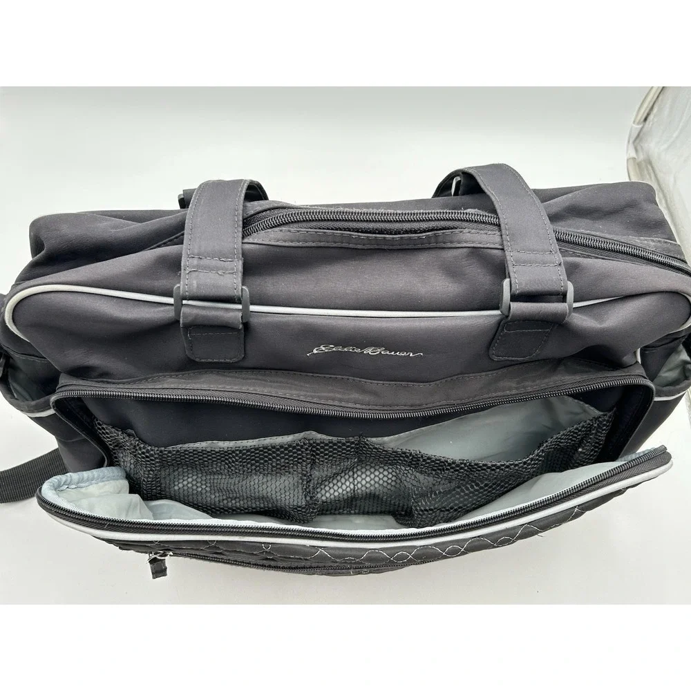Eddie Bauer Ladies Overnight Diaper Travel Shoulder Tote Bag Gray